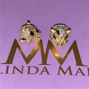 NWOT 🖤Melinda Maria Baby Fierce Jaguar Gold
Stud Earrings 🖤